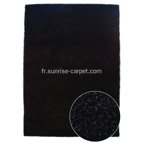 Mélange de deux fils tapis Shaggy couleur unie